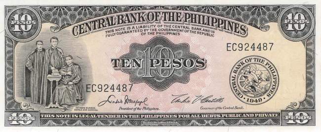 Philippinen 10 Pesos 1949 p136e
